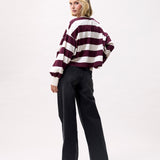 Oversized striped long sleeve
