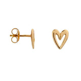 Drawn heart studs
