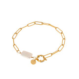 Hold on big pearl bracelet