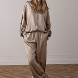 Trousers Crinkle satin