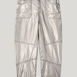 Loose tapered pants foil coated