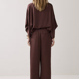 Wijde broek met overslag