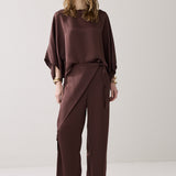 Wijde broek met overslag