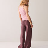 Wideleg pant linen