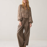 Wijde broek faux leather