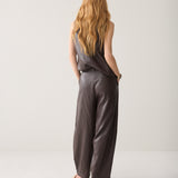 Wijde broek faux leather