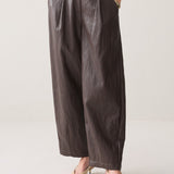 Wijde broek faux leather