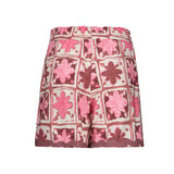 short met tile print