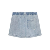 Pull on denim shorts