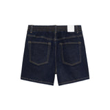 Denim shorts with elastic waistband