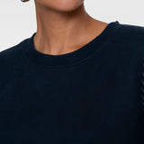 Sweater with striped sleeves