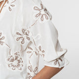 Top embroidered