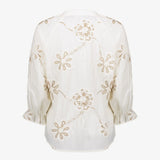 Top embroidered