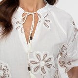 Top embroidered