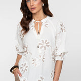 Top embroidered