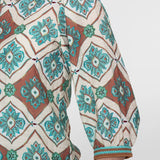 blouse met tegelprint