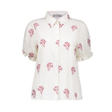 Blouse met bloemenborduursel