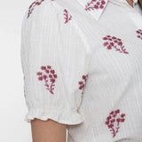 Blouse met bloemenborduursel
