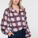 Blouse check lurex