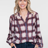 Blouse check lurex