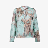 Blouse met aquarelprint