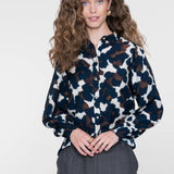 Blouse sand/blue
