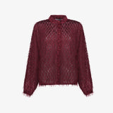 Blouse with fringes