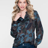 Blouse flower blue