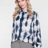 Blouse met abstract dessin