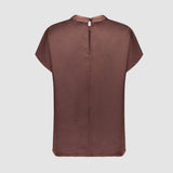Dames top met satijnlook