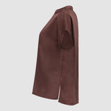 Dames top met satijnlook