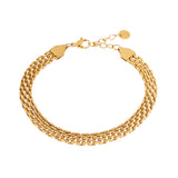 Flat chain bracelet