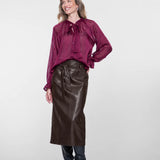 Rok in leather look