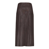 Midi rok van faux leer