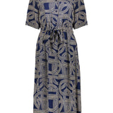 jurk met print en split