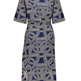 jurk met print en split