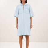 philipe bleached denim dress