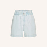 leon bleached denim short