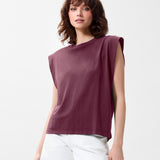Folded shoulder singlet