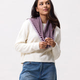 Striped triangle scarf