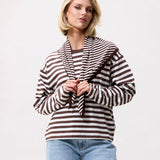Striped triangle scarf