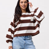 Oversized striped long sleeve