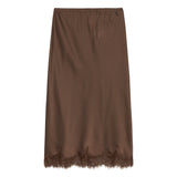 Lace silky skirt