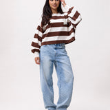 Oversized striped long sleeve