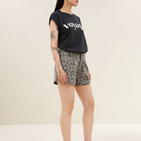 june grey cheetah shorts