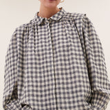 maia check blouse