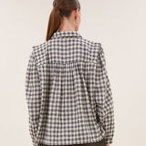 maia check blouse