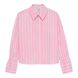 Striped blouse with elastic cuff