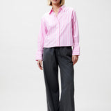 Striped blouse with elastic cuff