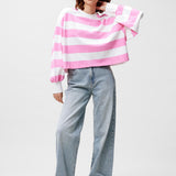 Oversized striped long sleeve